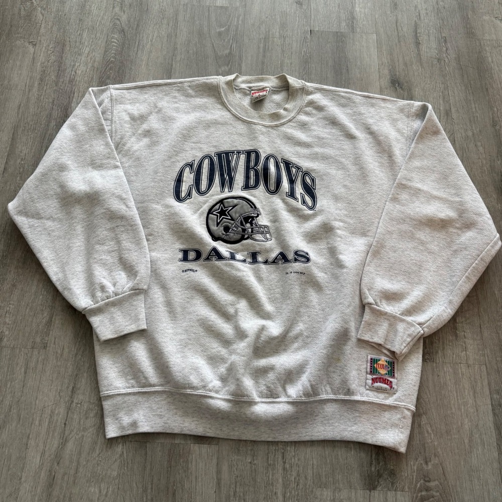 Vintage 1994 Dallas Cowboys Nutmeg Mills Sweatshirt XL Grey NFL Made in USA